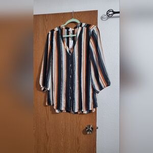 NWT Maurices Multicolor Striped Blouse